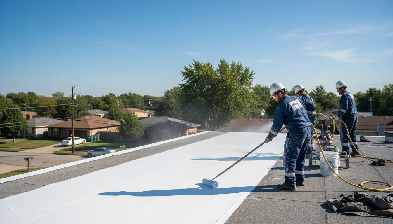 Commercial roof coating in Worthington, MA near me